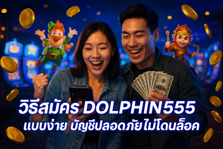 วิธีสมัคร DOLPHIN555 แบบง่าย บัญชีปลอดภัยไม่โดนล็อค